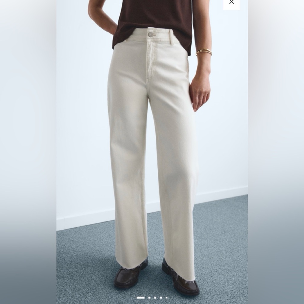 Mango High Rise Cream Jeans - Picture 7 of 7
